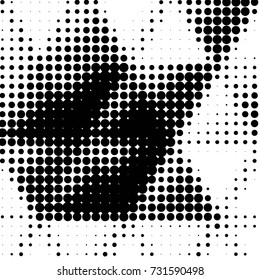Grunge halftone black and white dots texture background. Spotted vector Abstract Texture
