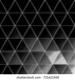 Grunge halftone black and white dots texture background. Spotted vector Abstract Texture
