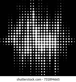 Grunge halftone black and white dots texture background. Spotted vector Abstract Texture
