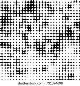 Grunge halftone black and white dots texture background. Spotted vector Abstract Texture
