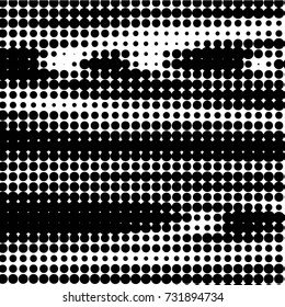 Grunge halftone black and white dots texture background. Spotted vector Abstract Texture
