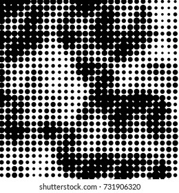 Grunge halftone black and white dots texture background. Spotted vector Abstract Texture
