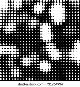 Grunge halftone black and white dots texture background. Spotted vector Abstract Texture
