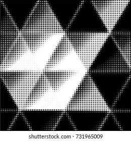 Grunge halftone black and white dots texture background. Spotted vector Abstract Texture
