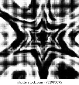 Grunge halftone black and white dots texture background. Spotted vector Abstract Texture
