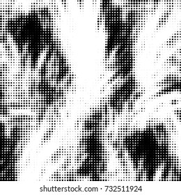 Grunge halftone black and white dots texture background. Spotted vector Abstract Texture
