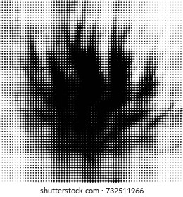 Grunge halftone black and white dots texture background. Spotted vector Abstract Texture
