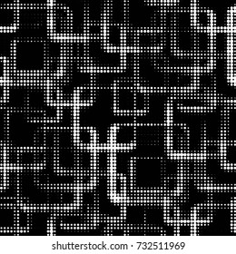 Grunge halftone black and white dots texture background. Spotted vector Abstract Texture
