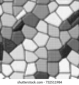 Grunge halftone black and white dots texture background. Spotted vector Abstract Texture
