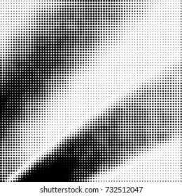 Grunge halftone black and white dots texture background. Spotted vector Abstract Texture
