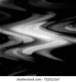 Grunge halftone black and white dots texture background. Spotted vector Abstract Texture
