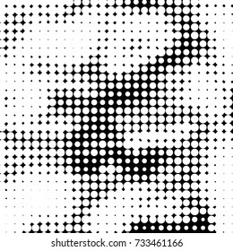 Grunge halftone black and white dots texture background. Spotted vector Abstract Texture