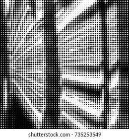 Grunge halftone black and white dots texture background. Spotted vector Abstract Texture
