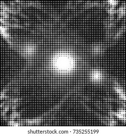 Grunge halftone black and white dots texture background. Spotted vector Abstract Texture