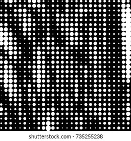 Grunge halftone black and white dots texture background. Spotted vector Abstract Texture