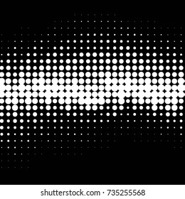 Grunge halftone black and white dots texture background. Spotted vector Abstract Texture