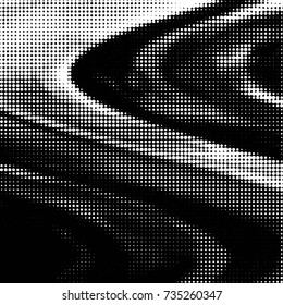 Grunge halftone black and white dots texture background. Spotted vector Abstract Texture