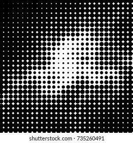 Grunge halftone black and white dots texture background. Spotted vector Abstract Texture