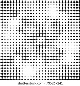 Grunge halftone black and white dots texture background. Spotted vector Abstract Texture