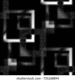Grunge halftone black and white dots texture background. Spotted vector Abstract Texture