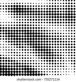 Grunge halftone black and white dots texture background. Spotted vector Abstract Texture