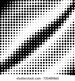 Grunge halftone black and white dots texture background. Spotted vector Abstract Texture
