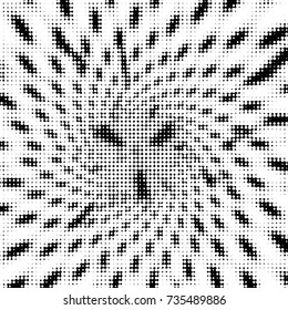 Grunge halftone black and white dots texture background. Spotted vector Abstract Texture