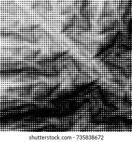 Grunge halftone black and white dots texture background. Spotted vector Abstract Texture
