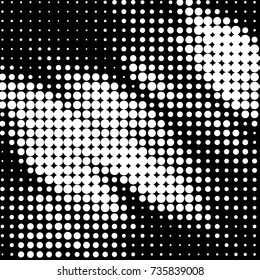 Grunge halftone black and white dots texture background. Spotted vector Abstract Texture