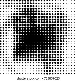Grunge halftone black and white dots texture background. Spotted vector Abstract Texture