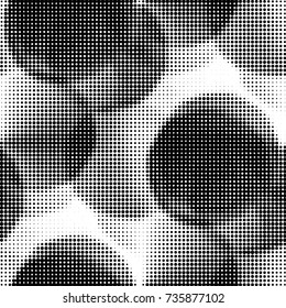 Grunge halftone black and white dots texture background. Spotted vector Abstract Texture