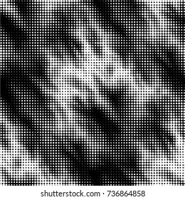 Grunge halftone black and white dots texture background. Spotted vector Abstract Texture