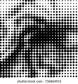 Grunge halftone black and white dots texture background. Spotted vector Abstract Texture