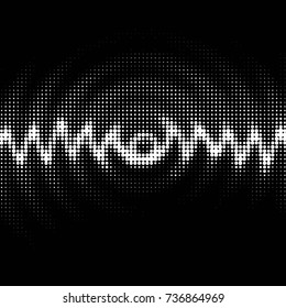 Grunge halftone black and white dots texture background. Spotted vector Abstract Texture
