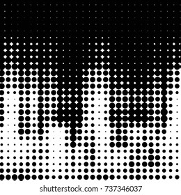 Grunge halftone black and white dots texture background. Spotted vector Abstract Texture