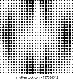Grunge halftone black and white dots texture background. Spotted vector Abstract Texture