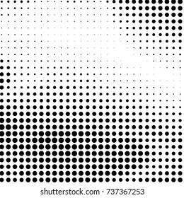 Grunge halftone black and white dots texture background. Spotted vector Abstract Texture