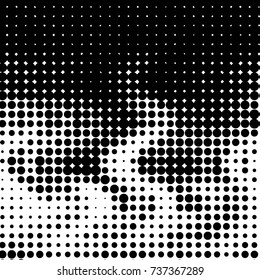 Grunge halftone black and white dots texture background. Spotted vector Abstract Texture