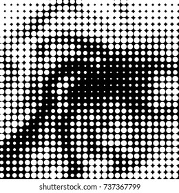 Grunge halftone black and white dots texture background. Spotted vector Abstract Texture
