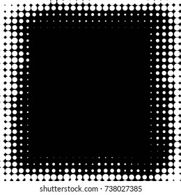 Grunge halftone black and white dots texture background. Spotted vector Abstract Texture