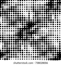 Grunge halftone black and white dots texture background. Spotted vector Abstract Texture