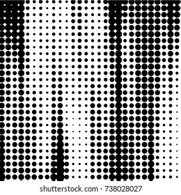 Grunge halftone black and white dots texture background. Spotted vector Abstract Texture