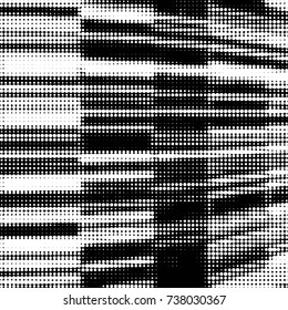 Grunge halftone black and white dots texture background. Spotted vector Abstract Texture