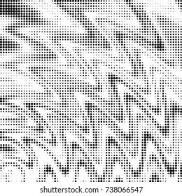 Grunge halftone black and white dots texture background. Spotted vector Abstract Texture