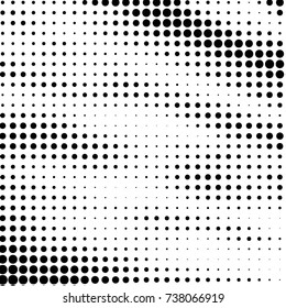 Grunge halftone black and white dots texture background. Spotted vector Abstract Texture