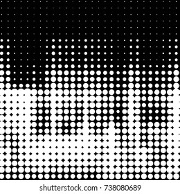 Grunge halftone black and white dots texture background. Spotted vector Abstract Texture