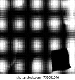 Grunge halftone black and white dots texture background. Spotted vector Abstract Texture