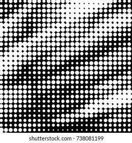 Grunge halftone black and white dots texture background. Spotted vector Abstract Texture