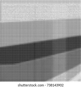 Grunge halftone black and white dots texture background. Spotted vector Abstract Texture