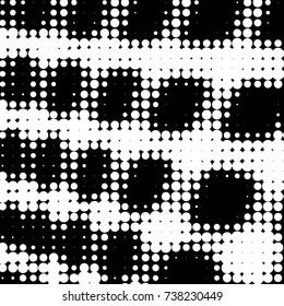Grunge halftone black and white dots texture background. Spotted vector Abstract Texture